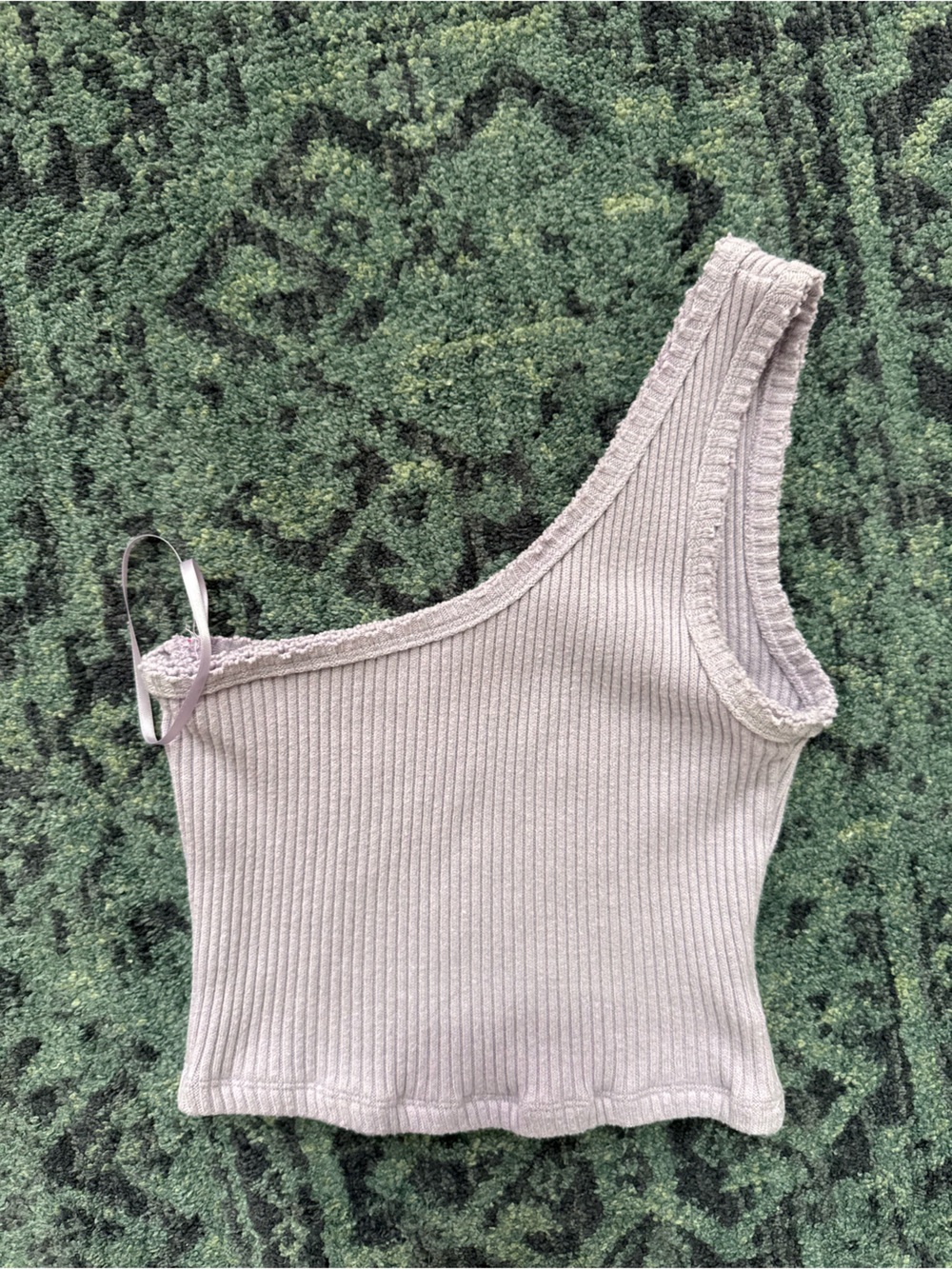 Women’s One-Shoulder Ribbed Crop Top
